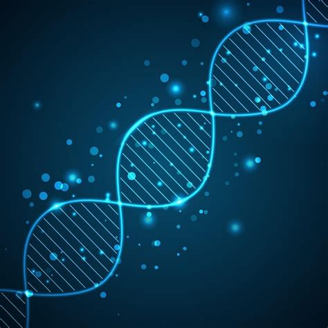 Premium Vector Abstract Light Background With Dna Chain