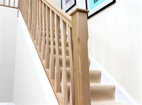 Oak Square Twist Spindle 41mm X 900mm Modern Contemporary Staircase