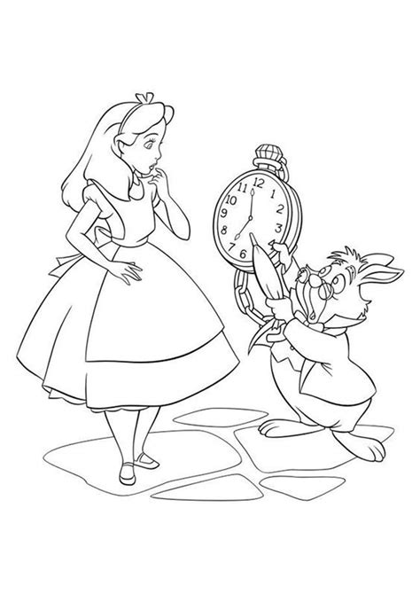 Free And Easy To Print Alice In Wonderland Coloring Pages Tulamama