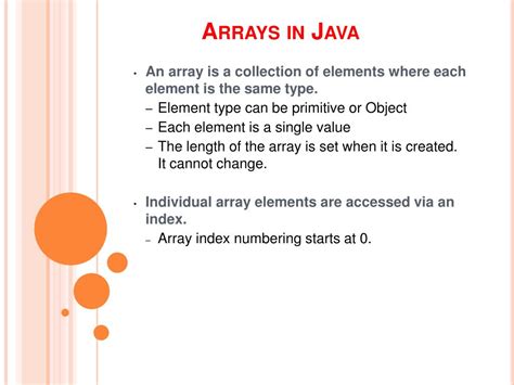 Ppt Arrays In Java Powerpoint Presentation Free Download Id2383028