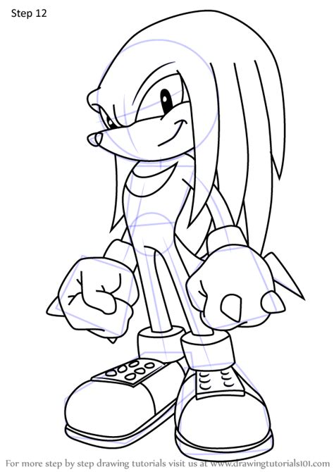 Learn How To Draw Knuckles The Echidna From Sonic X Sonic X Step By