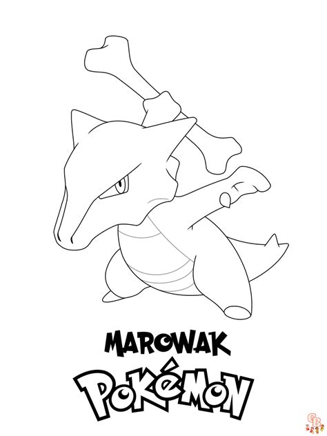 Pokémon Marowak Coloring Pages Fun And Creative