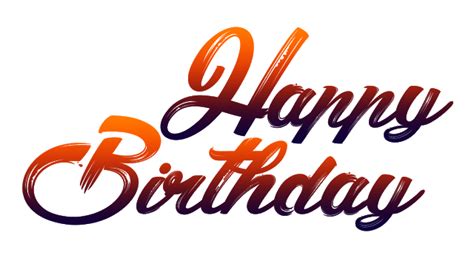 Birthday Gradient Text Font Png Png Mart
