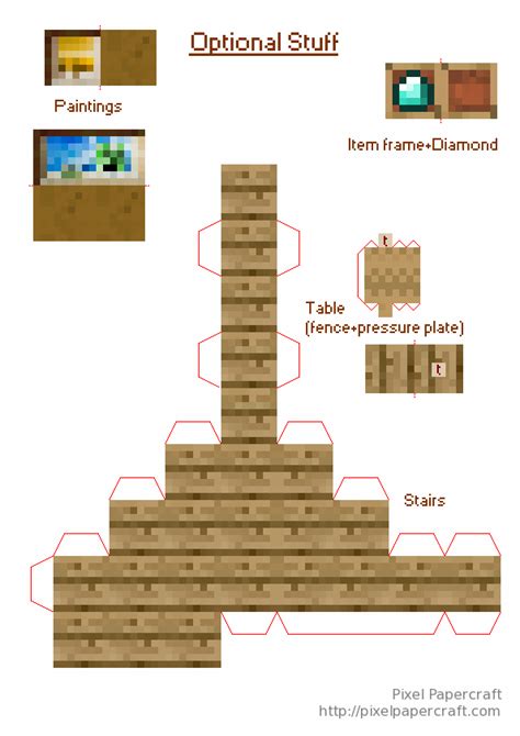 Minecraft Papercraft Mini House