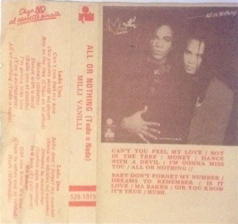 milli vanilli all or nothing the first album 1988 cassette discogs