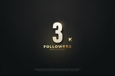 3k Follower Hintergrund Mit Beleuchteten Zahlen Premium Vektor