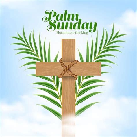Premium Vector Vector Illustration Of Christian Palm Sunday With Palm