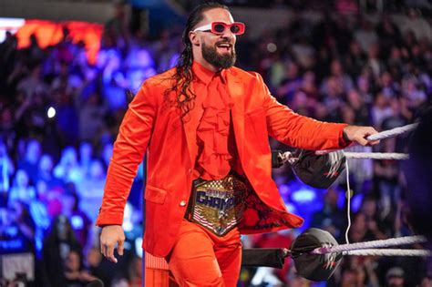 Seth Rollins Red In Ring Suit From Raw On October 17 2022 Wwe Auction