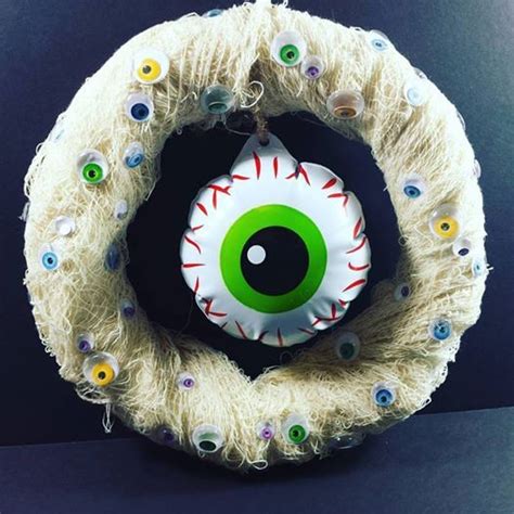 Spooky And Creepy Dollar Tree Halloween Eyeball Wreath I Created This