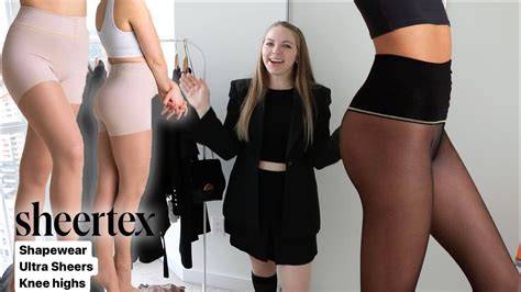 Stockings Try On Guide Sheertex Review → Comparing Ultrasheers Shaping Sheers Knee Highs And More