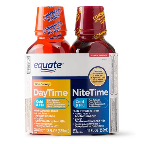 Equate Daytime And Nighttime Cold And Flu Relief Cold Medicine Combination