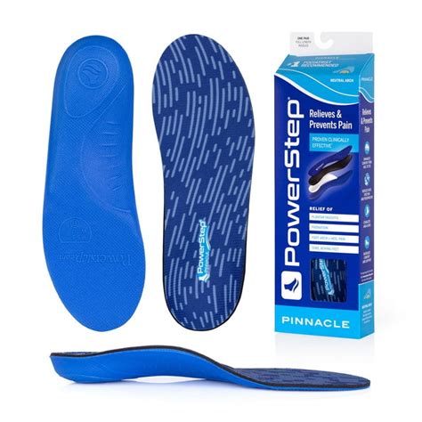 Powerstep Pinnacle Full Length Orthotic Shoe Insoles With Neutral Arch