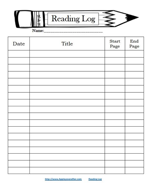 Monthly Reading Logs Printable