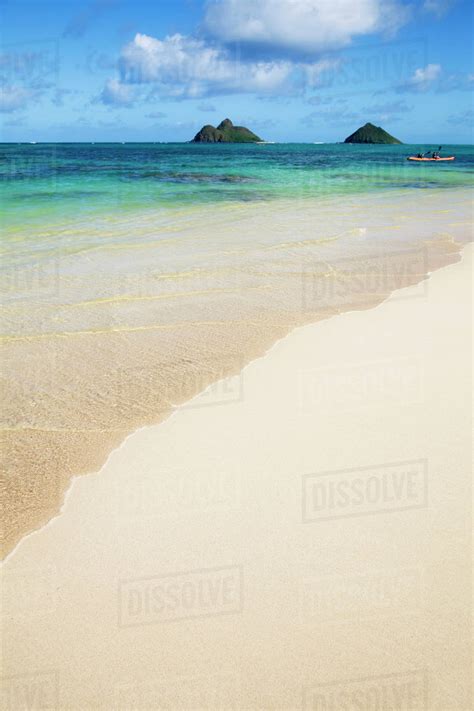 Lanikai Beach With The Twin Islands Of Na Mokuluahonolulu Oahu Hawaii