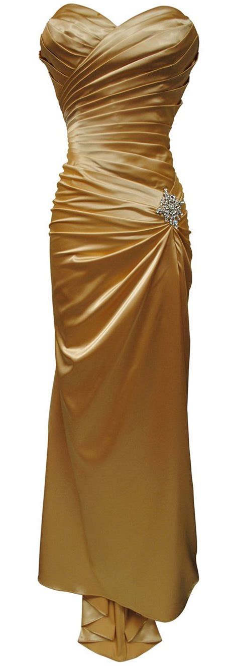 clearance plus size gold satin dress pleated bodice strapless gold bridesmaids and pleated