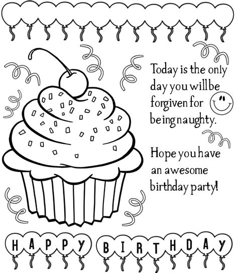 Free Printable Coloring Birthday Card For Teacher
