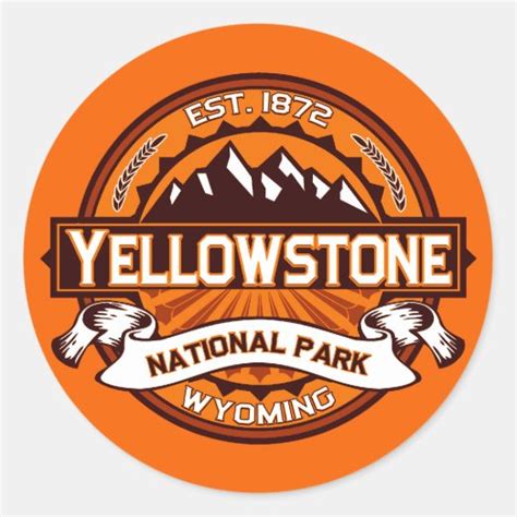 Yellowstone National Park Round Stickers Zazzle