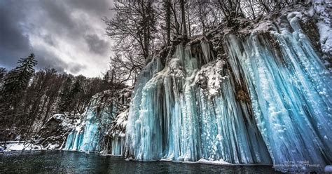 Plitvices Frozen Waterfalls Are A Spectacular Sight In