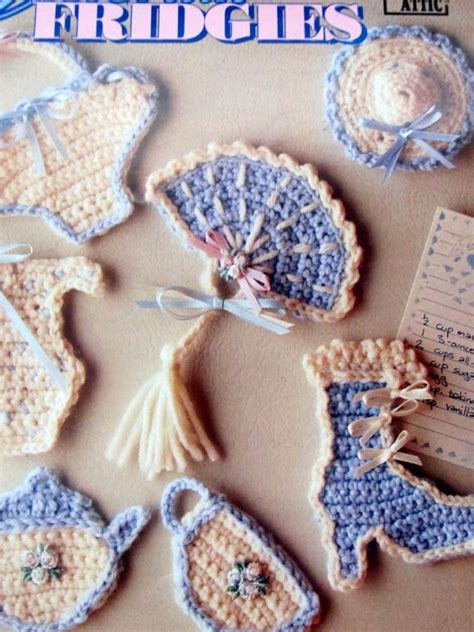 Annies Attic Crochet Fridgies Pattern 14 Fridge Magnets