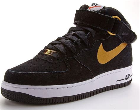 Skip to main search results. Nike Air Force 1 Mid '07 black & gold trainers 315123 023 ...
