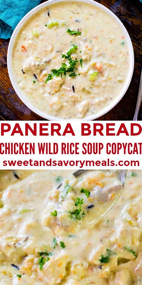 Diced chicken, long grain and wild rice, celery, onion and carrots simmered in chicken stock with cream and select herbs. Panera Bread Chicken Wild Rice Soup Copycat [VIDEO ...
