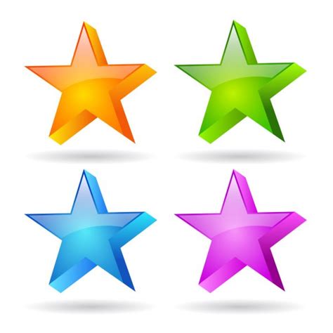 Set Of Four 3d Shiny Stars — Stock Vector © Gubh83 2291829