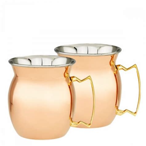 16 Oz 4 In Two Ply Moscow Mule Mugs Solid Copper And Stainless Steel Set Of 2 2 Ralphs
