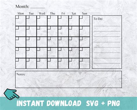 Calendar Svg For Cricut Img Clam
