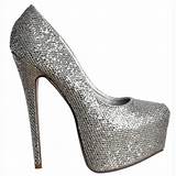 Silver Glitter High Heels Uk Pictures