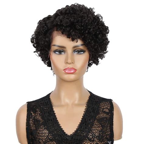 Curly Wigs Afro Wigs For Black Women Side Part Natural Looking