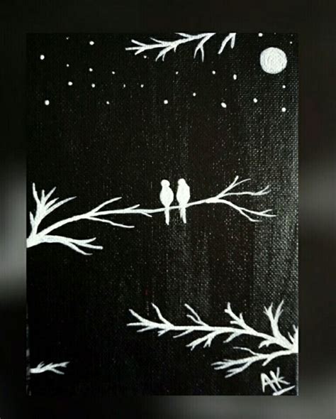 Pin By Pinner On My Paintings Black Background Painting Simple