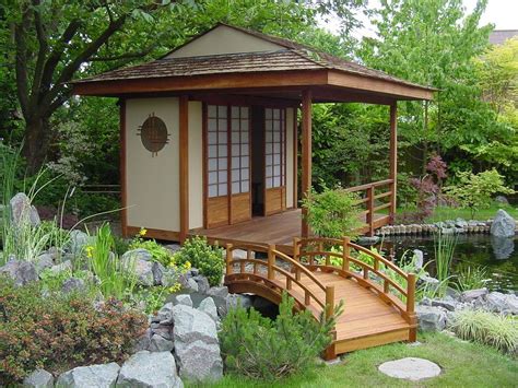 Japanese Tea House Shed Asian With Bridge Contemporary Sheds Garden