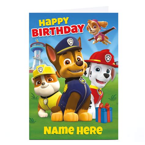 Paw Patrol Birthday Card Free Printable Birthday Cards Paw Patrol Buy
