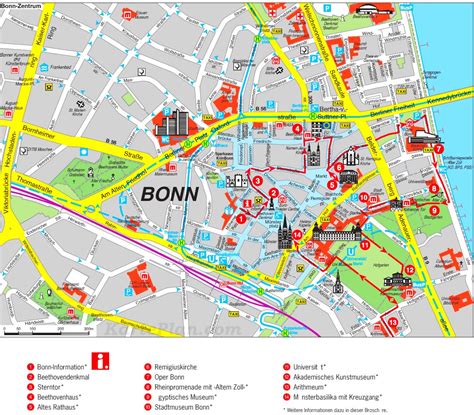 Bonn Sehenswürdigkeiten Karte Gold Karte