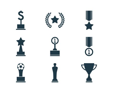 Award Icon Set Vector Art And Graphics