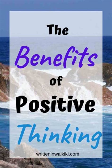 The Benefits Of Positive Thinking Written In Waikiki