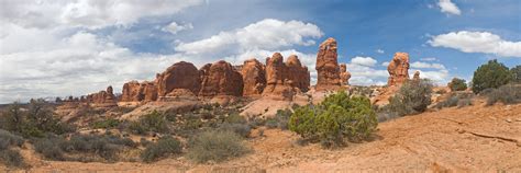 Desert Rock Formation Landscape Multiple Display Panoramas Arches