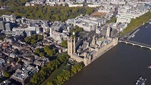 Vídeo Premium - Vista aérea de la abadía de westminster, las casas del ...
