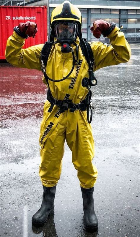 Hazmat Suit Full Face Mask Go Hiking Wet Weather Fireman Mech