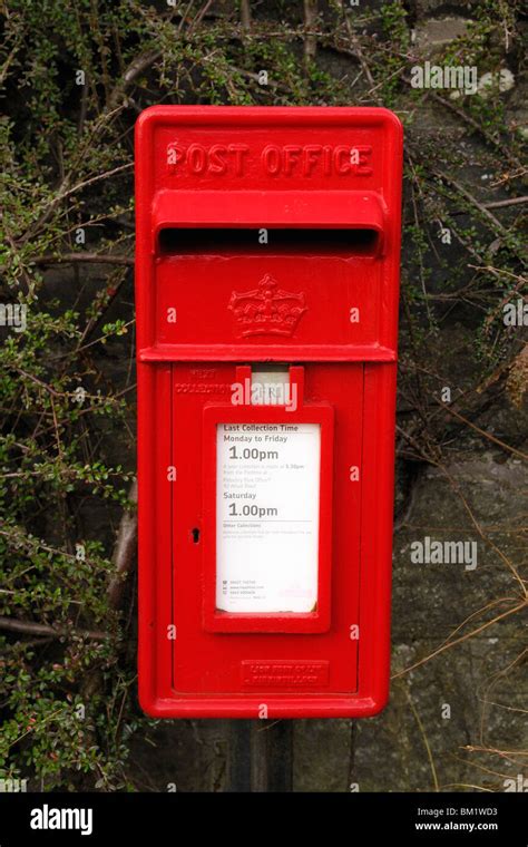 Red British Post Box Stock Photo Alamy