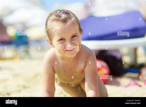 Child On The Beach Stock Photo Alamy