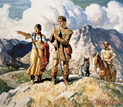 Newell Convers Wyeth Sacagawea With Lewis And Clark During Their