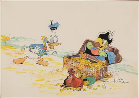 Hakes Donald Duck Finds Pirate Gold Cover Recreation Original Art