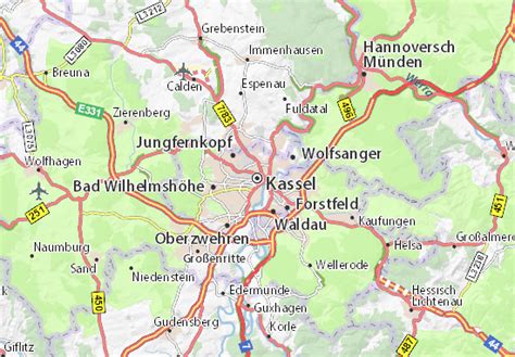Aktuell 212 freie eigentumswohnungen in kassel und umgebung finde deine eigentumswohnung und ziehe schon bald in die eigenen vier wände. Karte, Stadtplan Kassel - ViaMichelin