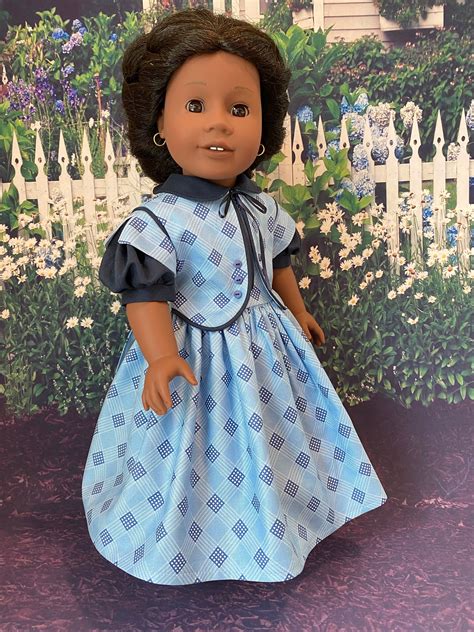 1854 plaid frock fits american girl dolls etsy american girl doll clothes american girl