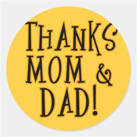 Thank You Mom And Dad Ts On Zazzle
