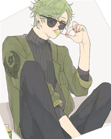 Aesthetic Anime And Boy Image Anime Green Hair
