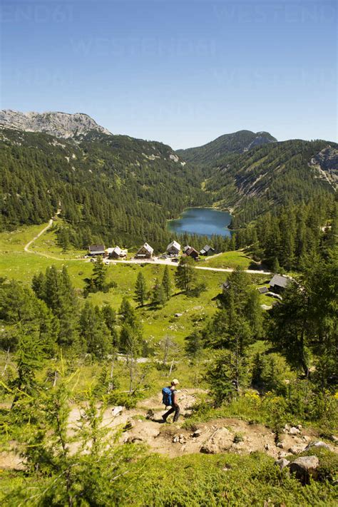 Austria Styria Tauplitz Totes Gebirge Lake Steirersee Stock Photo
