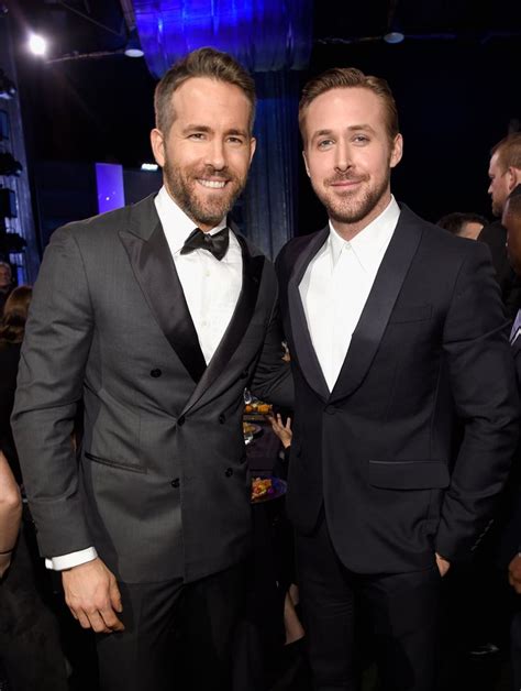 Ryan Reynolds And Ryan Gosling Hug And Stare Into Each Others Eyes At