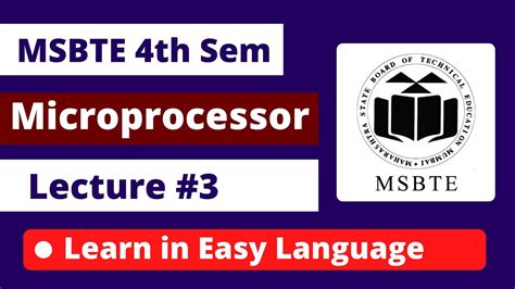 Mic Microprocessor For Msbte Diploma Lecture 3 Pipelining